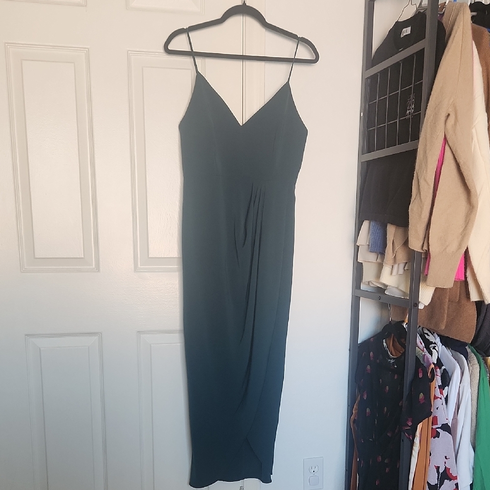 Shona Joy Core Cocktail Dress in Seaweed Green Size 10 - Picture 5 of 14